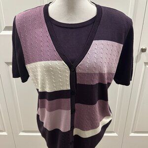 Alfred Dunner Medium Purple and Violet Twinset or Twofer - Like New